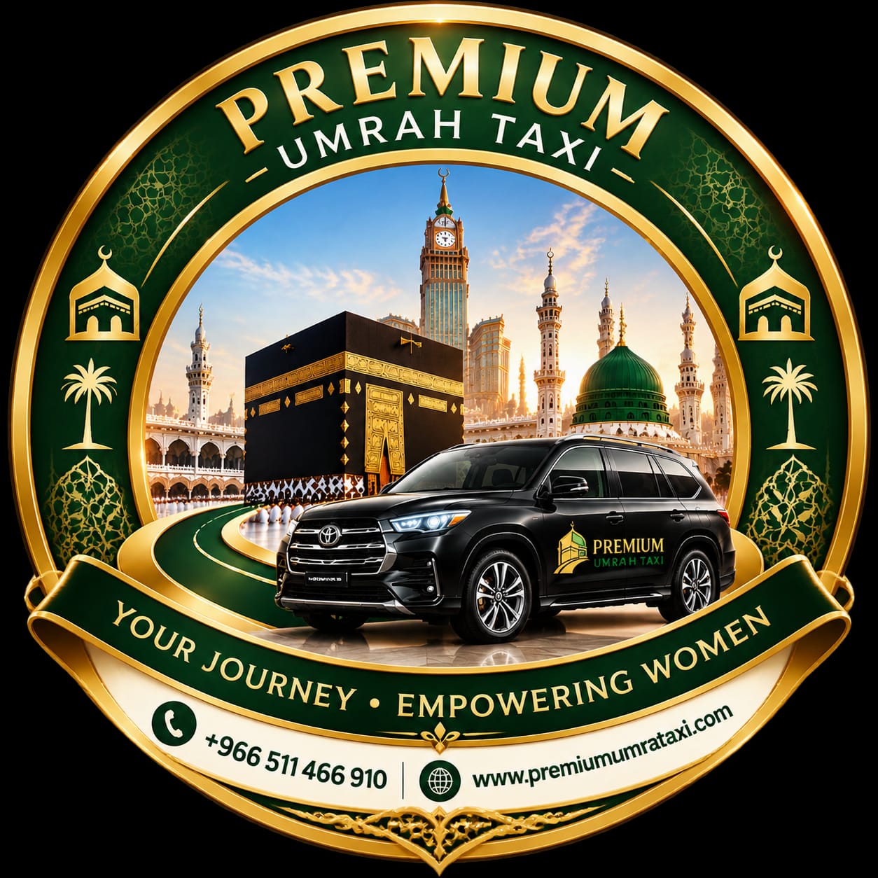 Premium Umrah Taxi official logo